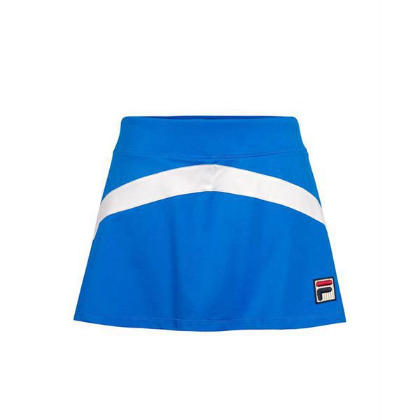 Fila Heritage Colourblocked Women's Skorts - White/Fluorescent Blue,NZ 298-32907